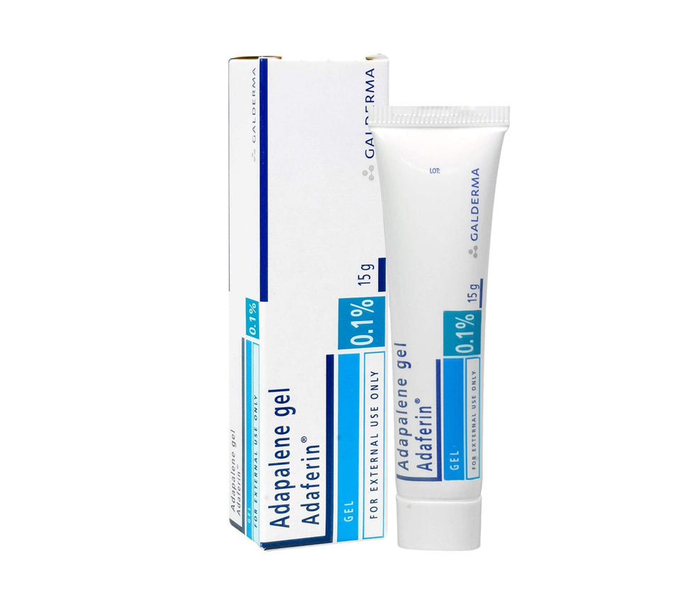 Adaferin 0.1% adapalene gel 15 g product pack