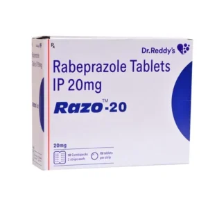 Razo 20 mg rabeprazole tablets product pack
