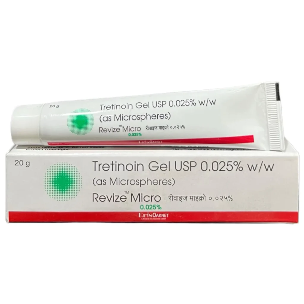 Revize Micro 0.025% tretinoin microsphere gel product pack